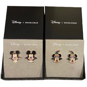 Disney x BaubleBar Halloween Mickey and Minnie Earring Sets